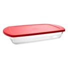 Assadeira retangular Temqteem vidro borossilicato com tampa plastica 3,6L L39,5xP24,6xA6,7 - Dynasty Assadeira retangular Temqteem vidro borossilicato com tampa plastica 3,6L L39,5xP24,6xA6,7 - Dynasty