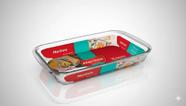 Assadeira Retangular Vidro 2,9l Temperado Mesa Marinex Servi