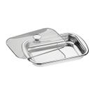 Assadeira Tramontina Cosmos Retangular em Aço Inox com Tampa de Vidro 39 cm 3,2 L