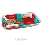 Assadeira Travessa 2,9L Retangular Vidro Doces Torta Marinex