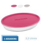 Assadeira Vidro Temperado C Tampa Vai ao Forno 3,2L Marinex