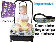 Assento almofada elevação alimentação infantil Impermeável com cinto seg