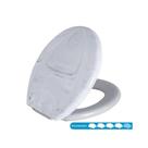 Assento Almofadado Oval Marmorizado - Astra Branco Marmorizado