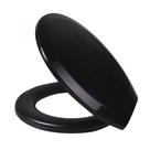 Assento Almofadado Plus Slim Oval Preto Tampa Vaso Marcas