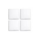 Assento Banco Cadeira Banqueta Quadrado 30x30cm Estofado Cor:Branco