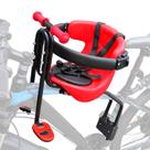 Assento de bicicleta para bebês INNOLIFE montado na frente para bicicleta adulta vermelha