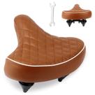 Assento de bicicleta WEEROCK Wide Soft PU Leather Brown 26x27x6cm