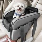 Assento de carro para cães Petsfit Console multiuso cinza claro
