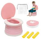 Assento de Penico Dobrável Portátil para Crianças SunnySmile Rosa Pequeno