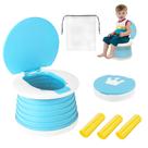 Assento de penico dobrável portátil SunnySmile Light Blue Small