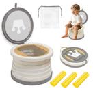 Assento de penico portátil dobrável para crianças SunnySmile Grey