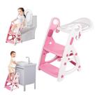 Assento de Treinamento para Vaso Sanitário Infantil PRIMLECT Rosa - Banquinho