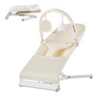 Assento dobrável Baby Bouncer VEVOR de 0 a 9 meses com barra de brinquedos bege