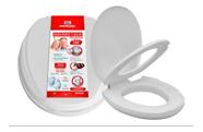 Assento Elevado Sanitário Almofadado C/ Tampa 7,5 Cm Mebuki Cor Branco