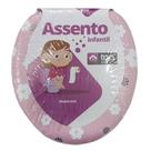 Assento Infantil Decorado Flor Rosa Redutor para Vaso Oval