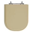 Assento Laque Vogue Plus Bege Castor Tampa Vaso Deca em MDF