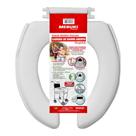 Assento Oval Cadeira Banho Aberto Almofadado Branco Mebuki
