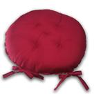 Assento Para Cadeira Futon 40x40 Redondo Vermelho Cód. 663