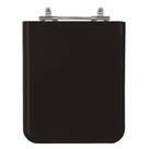 Assento Poliéster Laminado Square Preto Tampa para Vaso Incepa