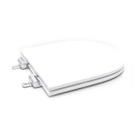 Assento Poliéster Slow Close Cromado Branco Sedile AS31757 Assento Poliéster Slow Close Cromado Branco Sedile AS31757