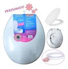 Assento Privada Almofadado Perfumado Tampa Oval Astra Branco