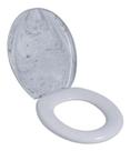 Assento Privada Almofadado Tampa Vaso Sanitário Marmorizado