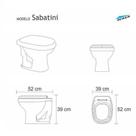 Assento Sabatini Palha Almofadado P/louça Icasa