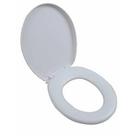 Assento Sanitário Almofadado Astra Oval, Cinza Claro
