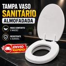 Assento Sanitário Almofadado Branco Com Tampa De Vaso Universal Assento Sanitário Almofadado Branco Com Tampa De Vaso Universal