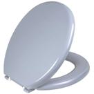 Assento Sanitario Almofadado Oval Astra Cinza
