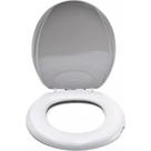 Assento Sanitário Almofadado Oval Linea Light Plus Cinza Mebuki