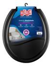 Assento Sanitário Almofadado Universal Oval Herc Prime Preto Preto