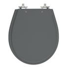 Assento Sanitário Avalon Quartzo (Cinza Escuro) Tampa para Vaso Ideal de Madeira Laqueada