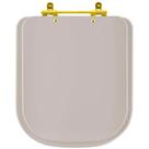 Assento Sanitário Axis Barbante para vaso Deca com Ferragem Dourada