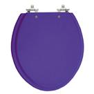 Assento Sanitário Convencional Oval Azul Valência Tampa para Vaso em Madeira Laqueada