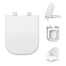 Assento Sanitário Deca Quadra Axis Polo Unic Soft Close Tupan Compatível Roca Gap Amortecedor Anatômico Polipropileno Branco