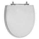 Assento Sanitário Eros Cinza Platina (Claro) Tampa para Vaso Incepa de Madeira Laqueada