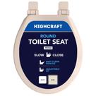 Assento sanitário HIGHCRAFT Premium Round Slow-Close Bone Bone/Bege