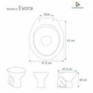 Assento Sanitário Laqueado Evora Branco - Luzarte