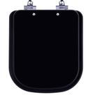 Assento Sanitário Laqueado Soft Close Debba Matte Black para vaso Roca