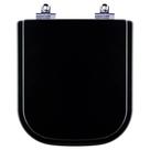 Assento Sanitário Laqueado Soft Close Elite Preto para vaso Celite