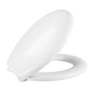 Assento Sanitário Luconi Oval Branco PP Universal Ajustável 45x36cm