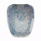 Assento Sanitário Monte Carlo Deca Liso Glitter Holográfico Prata em Resina