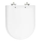 Assento Sanitário Nexo Branco Tampa para Vaso Roca de Madeira Laqueada