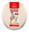 assento sanitario oval almofadado slim mebuki areia