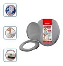 assento sanitario oval almofadado slim mebuki cinza claro