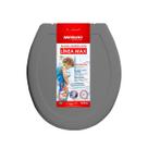 Assento Sanitário Oval Max Cinza Escuro Mebuki Assento Sanitário Oval Max Cinza Escuro Mebuki