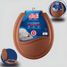 Assento Sanitário Oval Ocre Tampa Envolvente Herc Universal Confortável Durável Design Moder Assento Sanitário Oval Ocre Tampa Envolvente Herc Universal Confortável Durável Design Moder