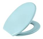 Assento Sanitário Oval Tampa Simples Universal Azul Claro Astra
