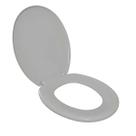 Assento Sanitário Oval Universal Almofadado Cinza Claro
